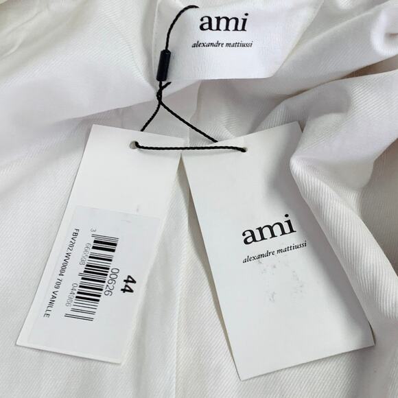 AMI by ALEXANDRE MATTIUSSI Size 34 Beige Wool Twill Double Breasted Sport Coat - Picture 7 of 10